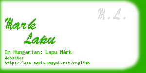 mark lapu business card